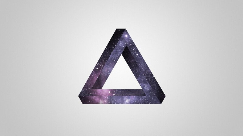 Penrose Triangle — Purple, Cosmic