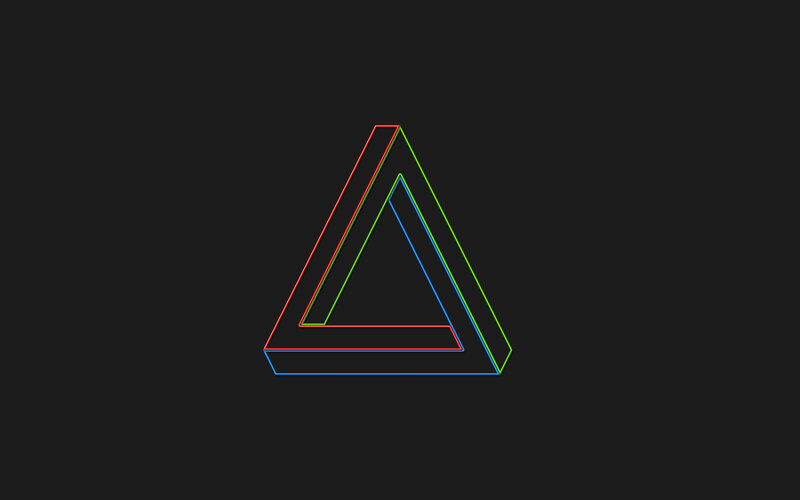 Penrose Triangle — Red