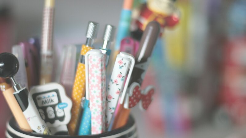 pens in a cup