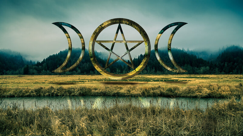 Pentagram and Crescent Moons