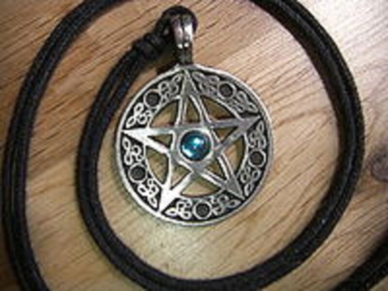 pentagram pendant on cord