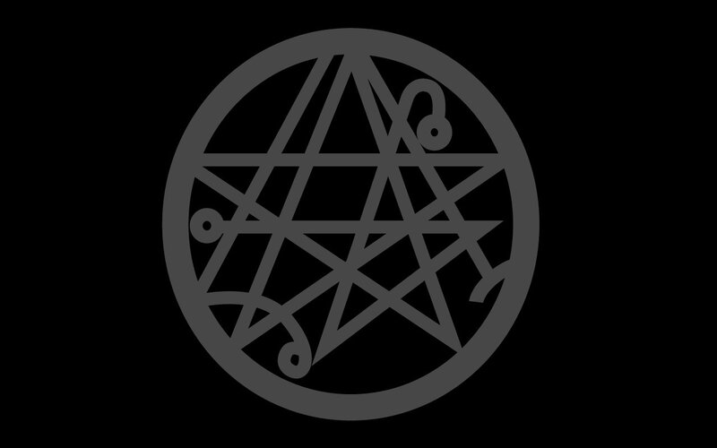Pentagram Symbol — Black, Dark, Vector Art