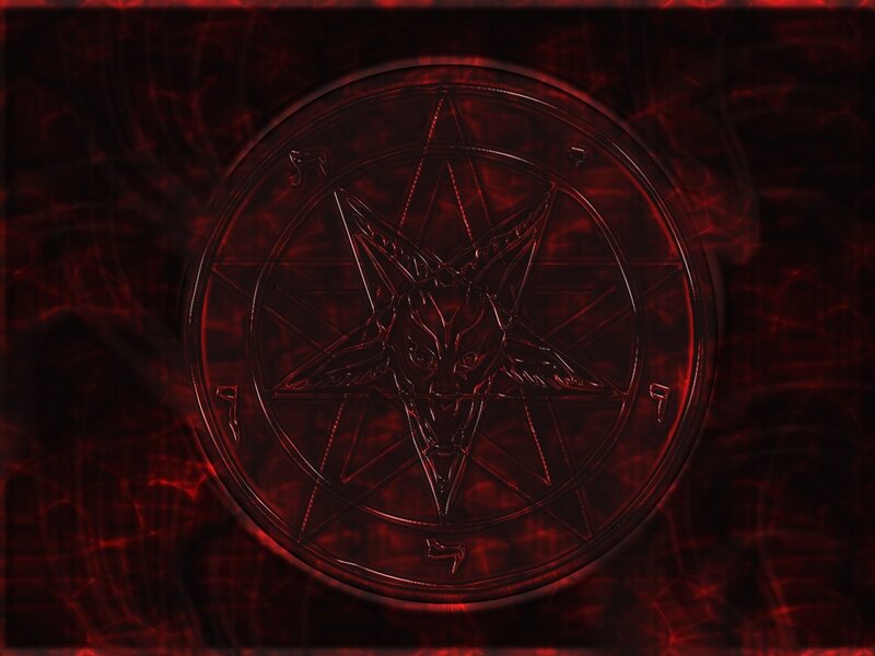 Pentagram Symbol — Red