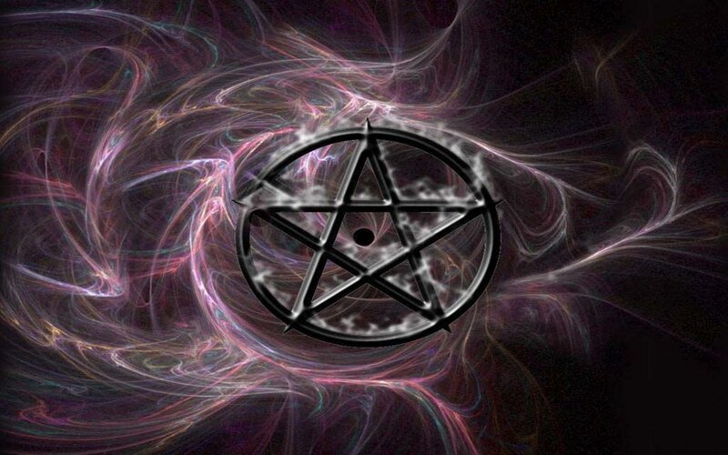 pentagram symbol with energy swirls