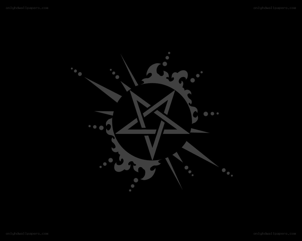pentagram symbol with flame design