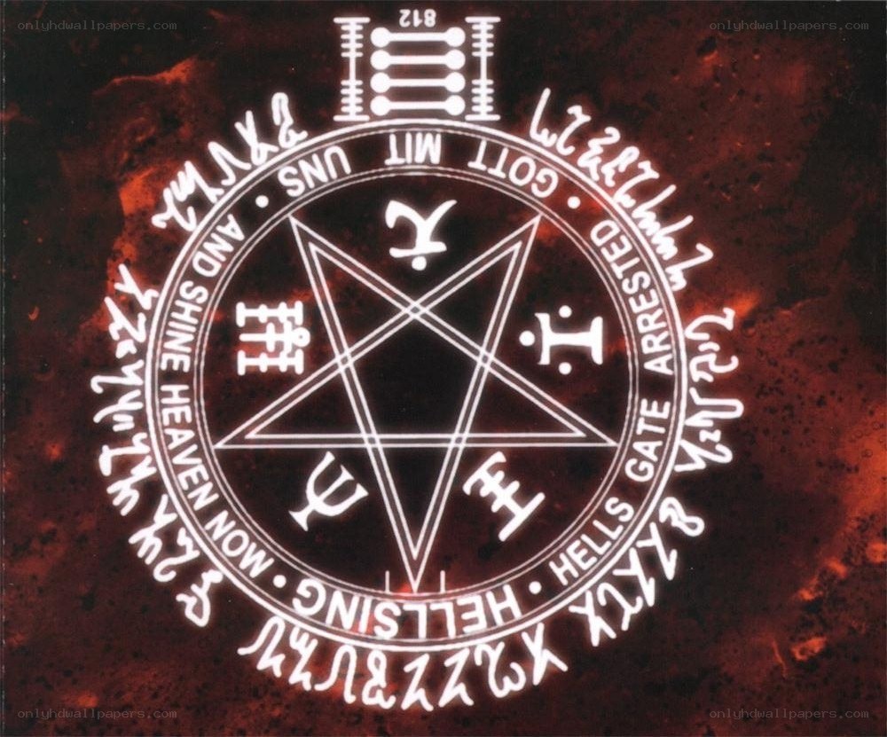 Pentagram symbol with text