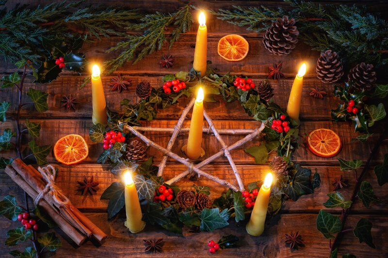 Pentagram with Candles