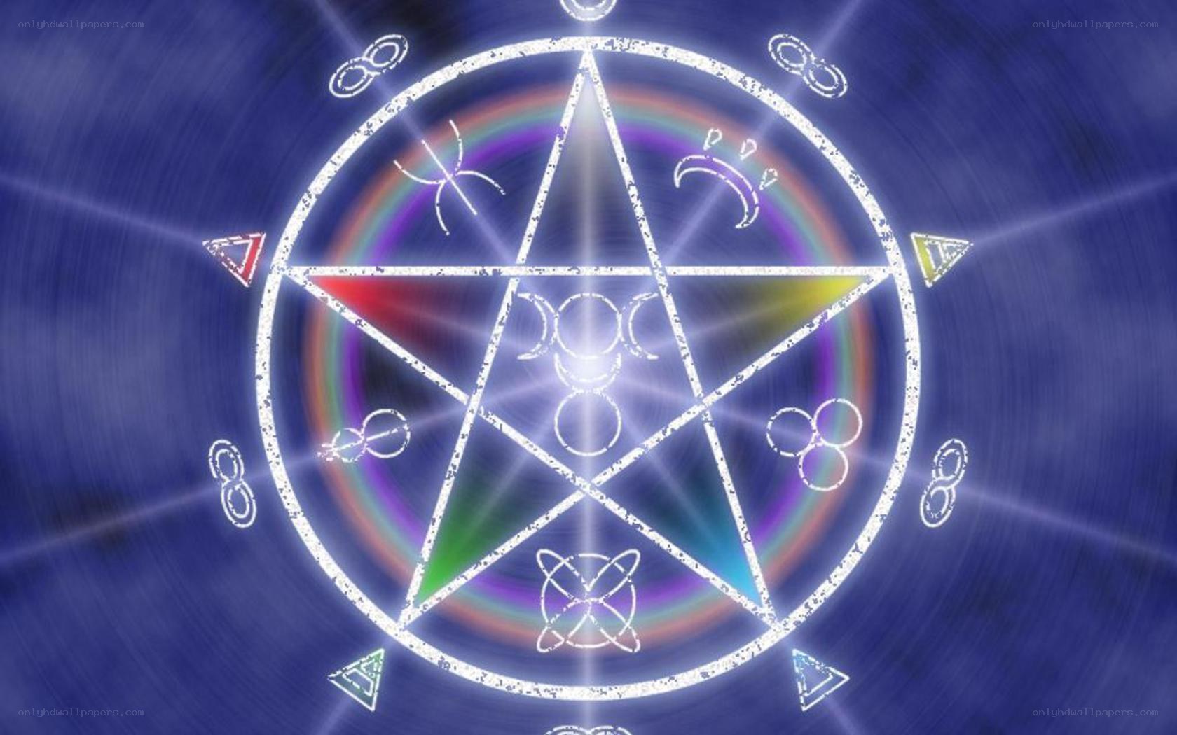 pentagram with magical symbols