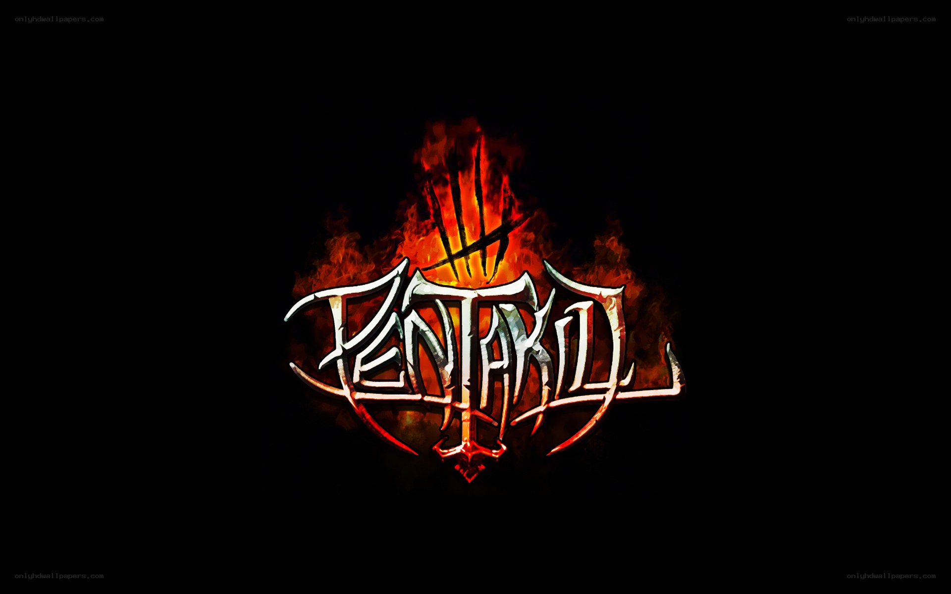 Pentakill logo with flames