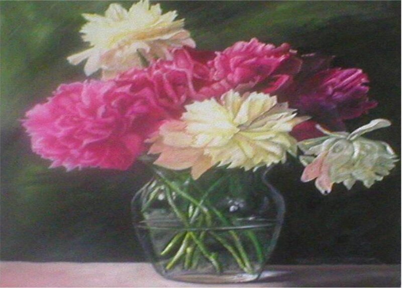 Peonies in a Vase — Pink, Calm