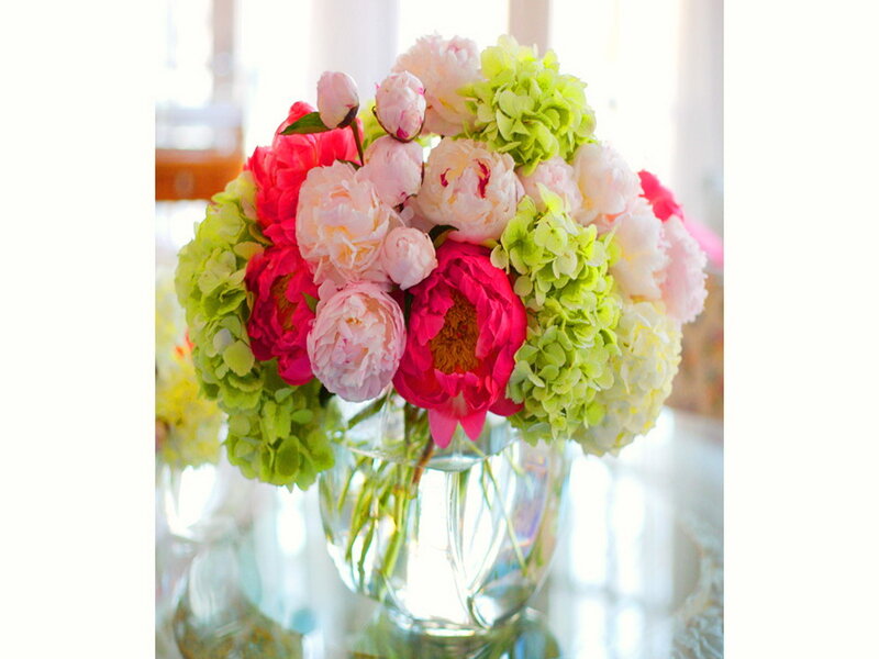 Peony and Hydrangea Bouquet — Pink