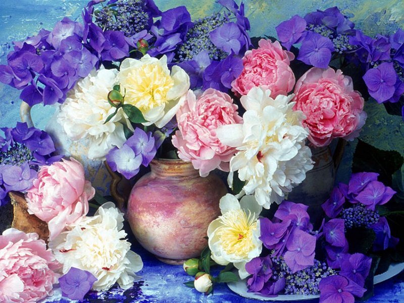 Peony and Hydrangea Bouquet