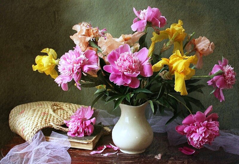 Peony and Iris Bouquet