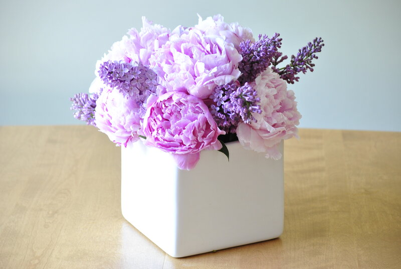 Peony and Lilac Bouquet