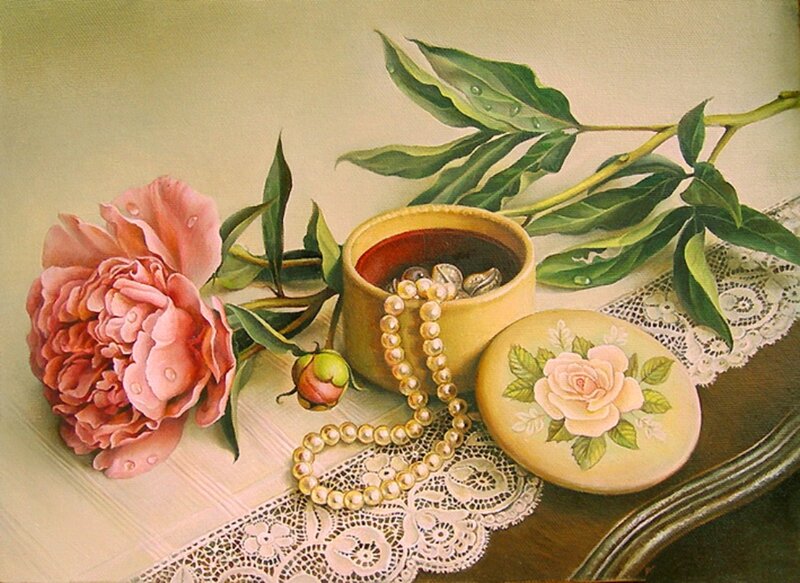 Peony and Pearls