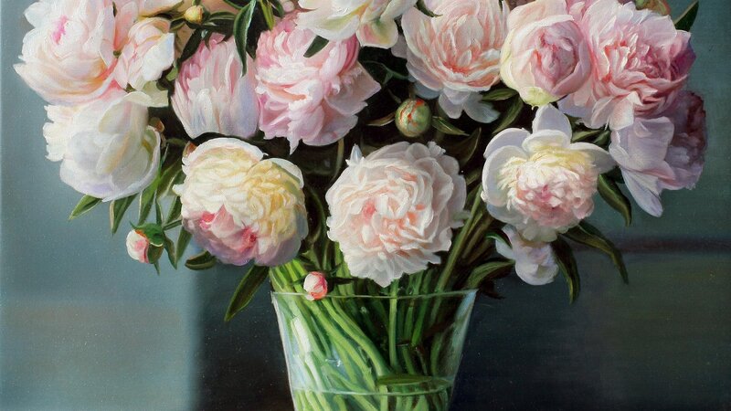 peony bouquet in a vase