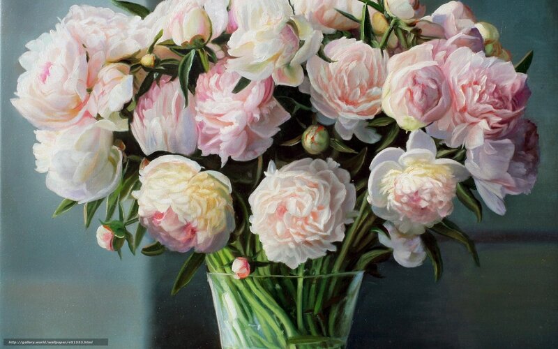 peony bouquet in a vase