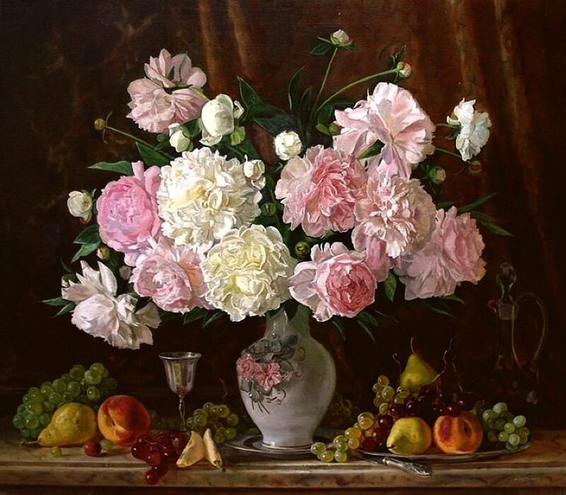Peony Bouquet with Fruit
