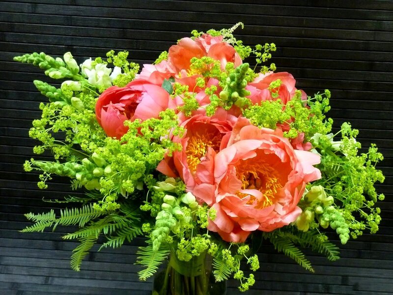 Peony Bouquet with Greenery