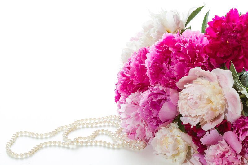 Peony Bouquet with Pearls