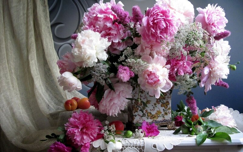 Peony Flower Arrangement — Pink, Serene