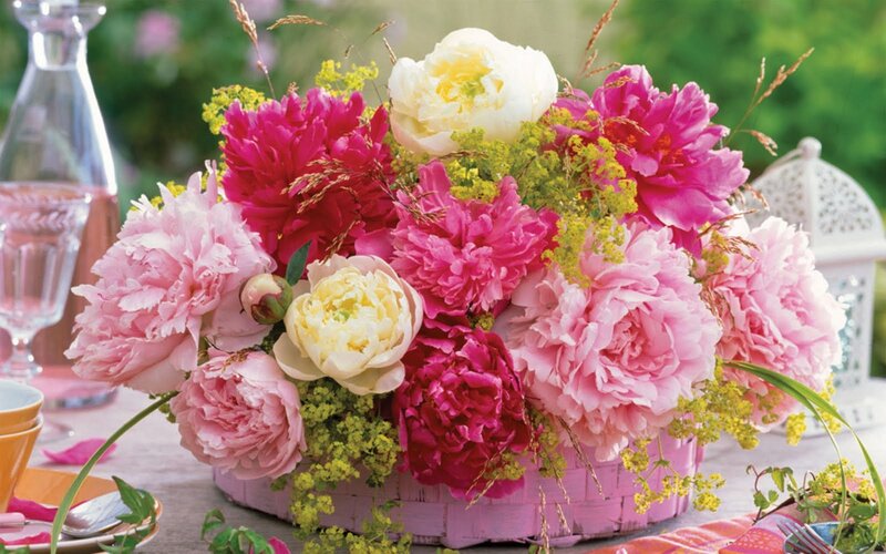 Peony Flower Arrangement — Pink