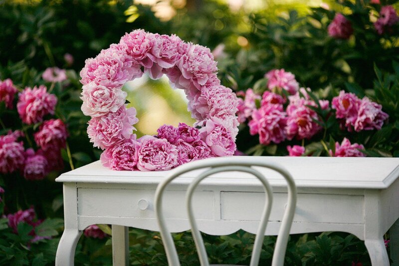 Peony Flower Wreath