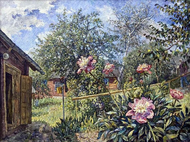 Peony Flowers in Garden