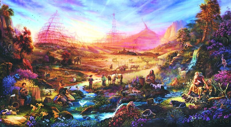 People and Animals in Landscape
