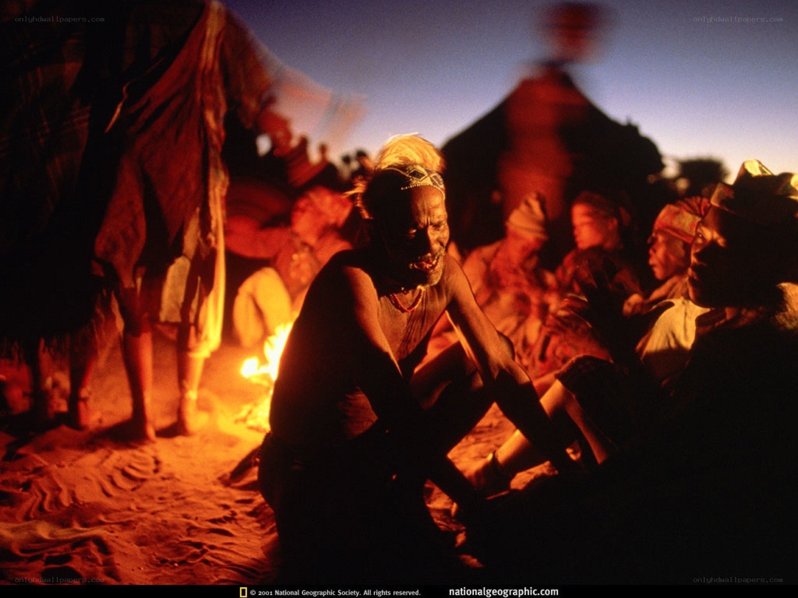 People around a campfire