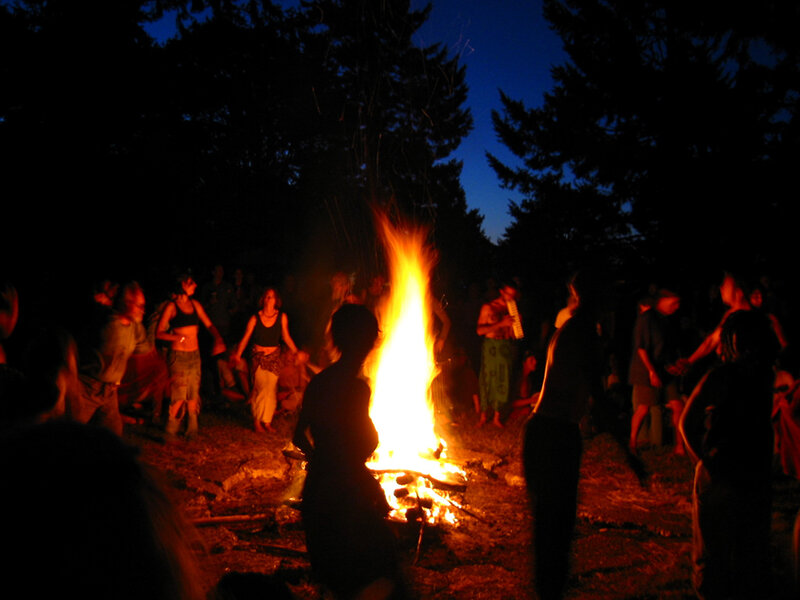 People Around Bonfire
