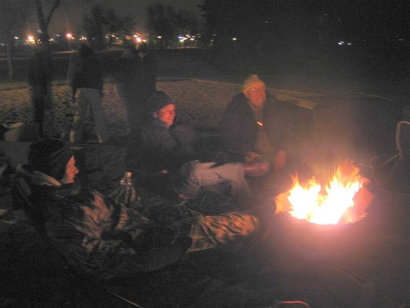 People Around Campfire