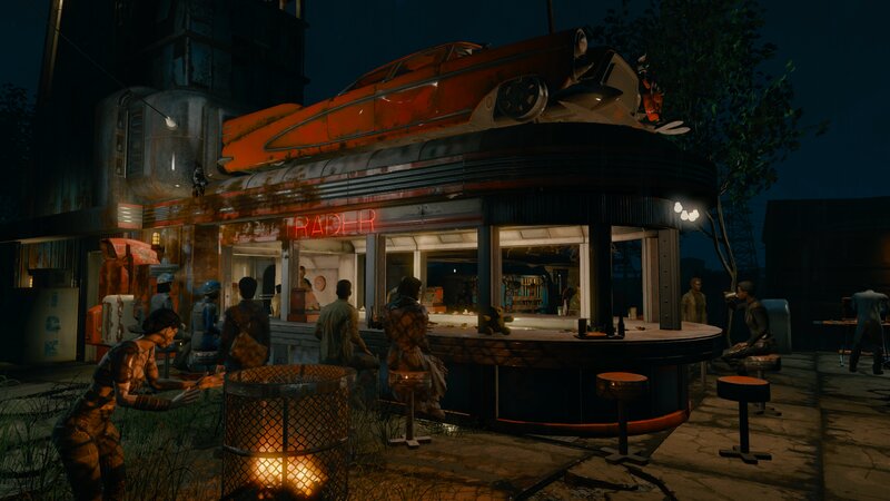 People at a Diner — Black