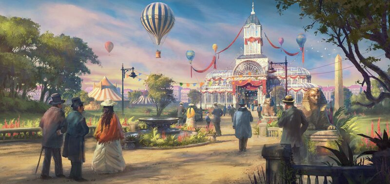 People at a Fair — Blue