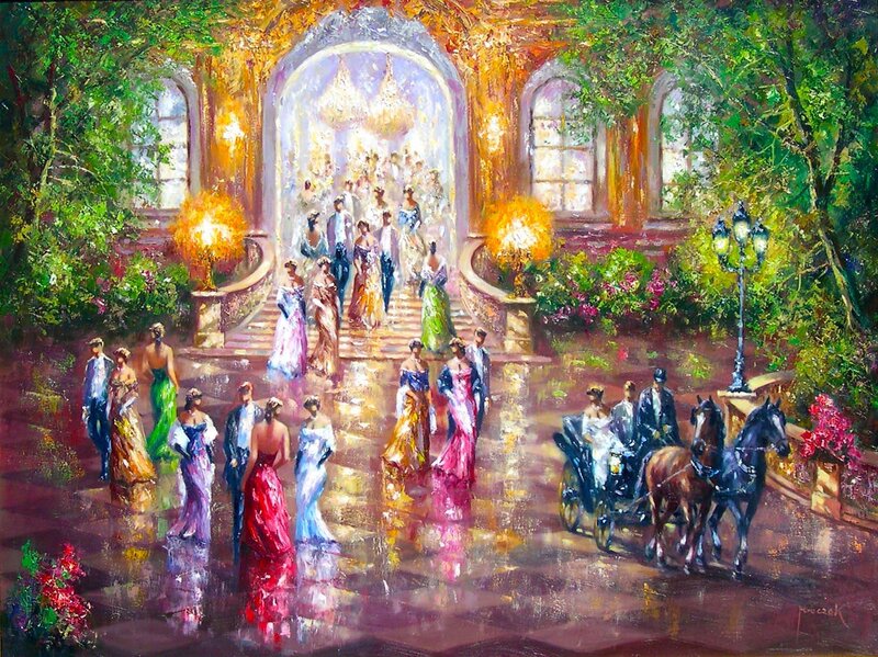 People at a Formal Event — Green