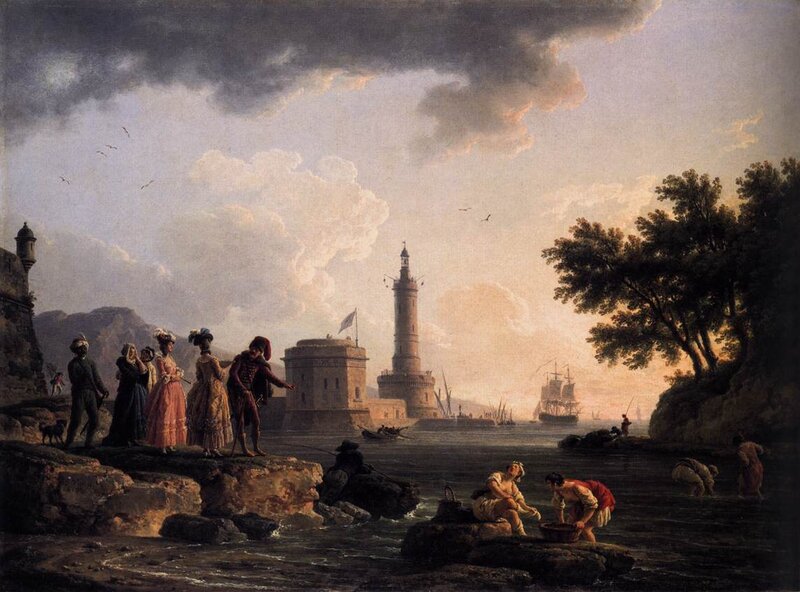 People at a Harbor