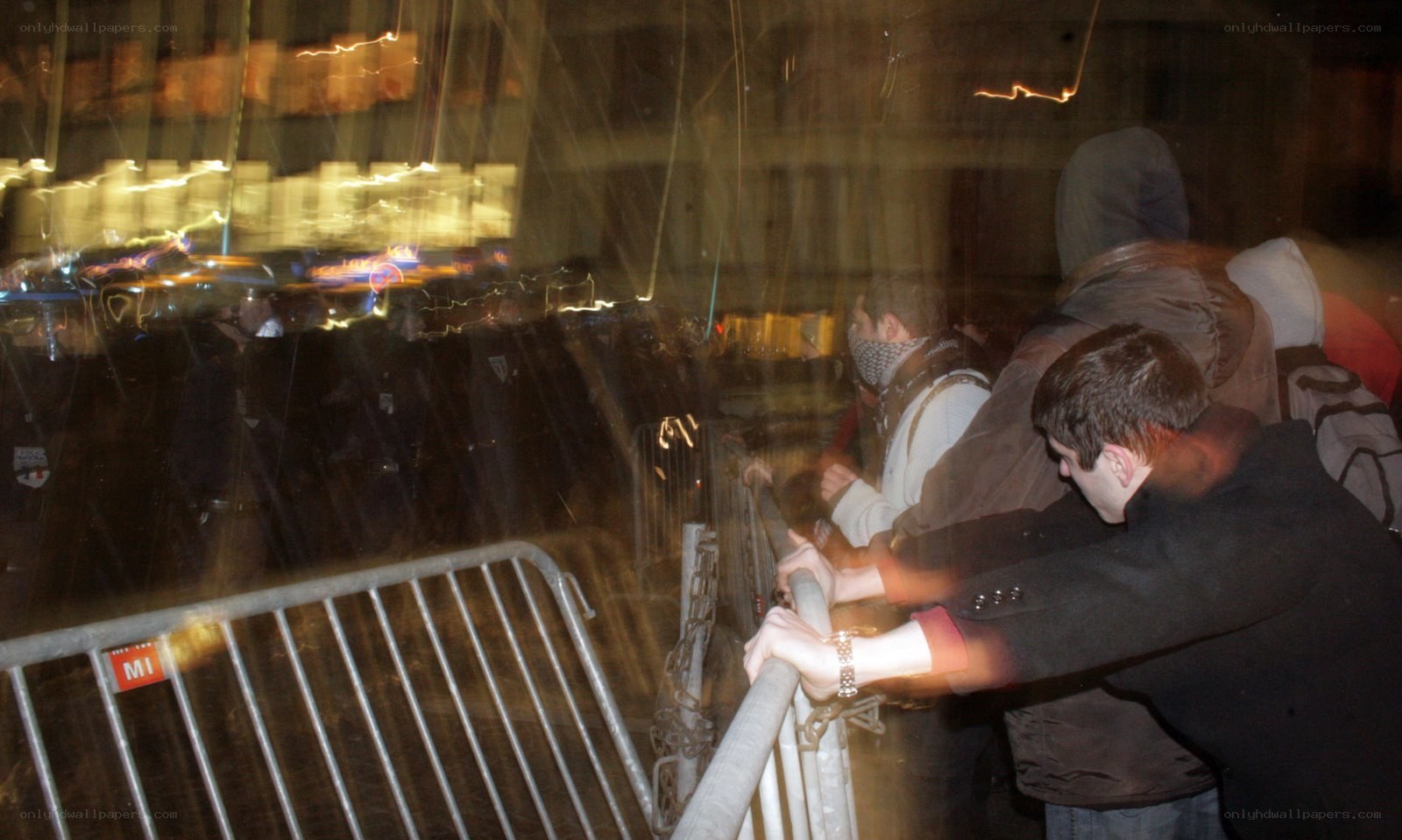 People at a nighttime event