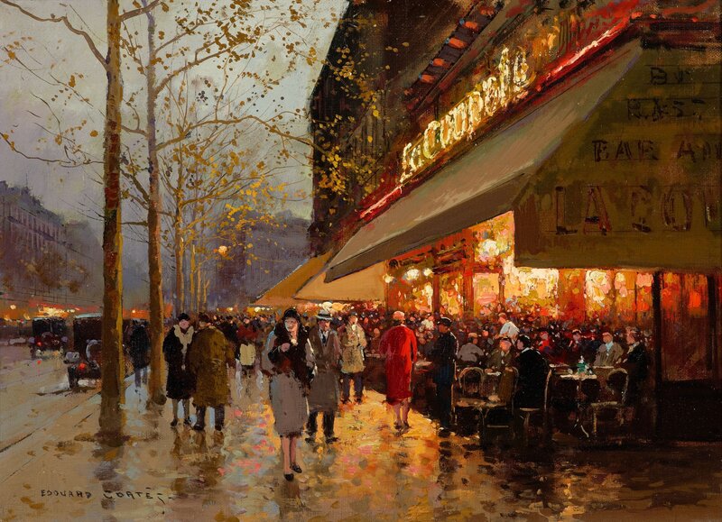 People at a Parisian Cafe
