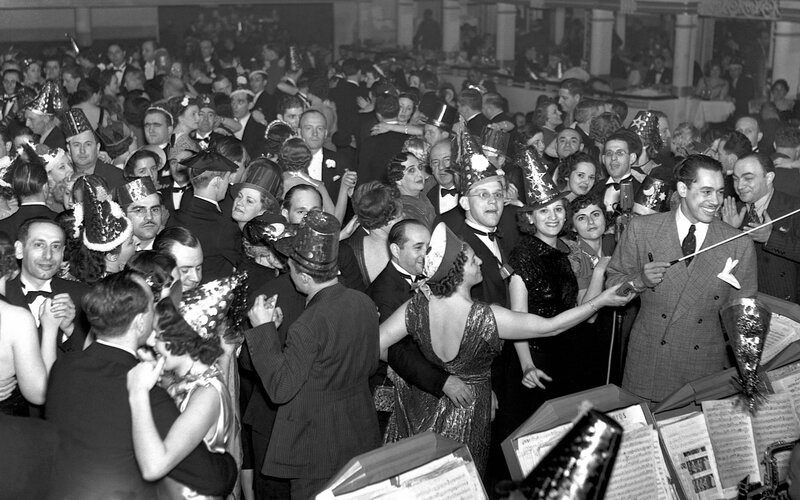 People at a Party — Black, Festive