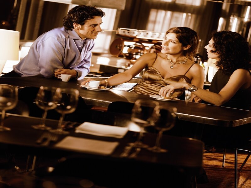 People at a restaurant table