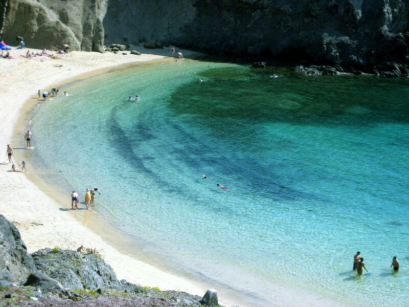 People at a Sandy Cove