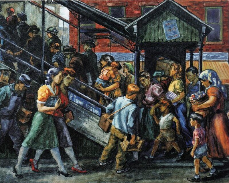 People at a Train Station