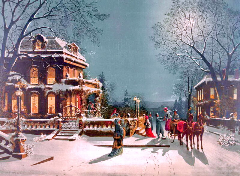 People at a Winter Party