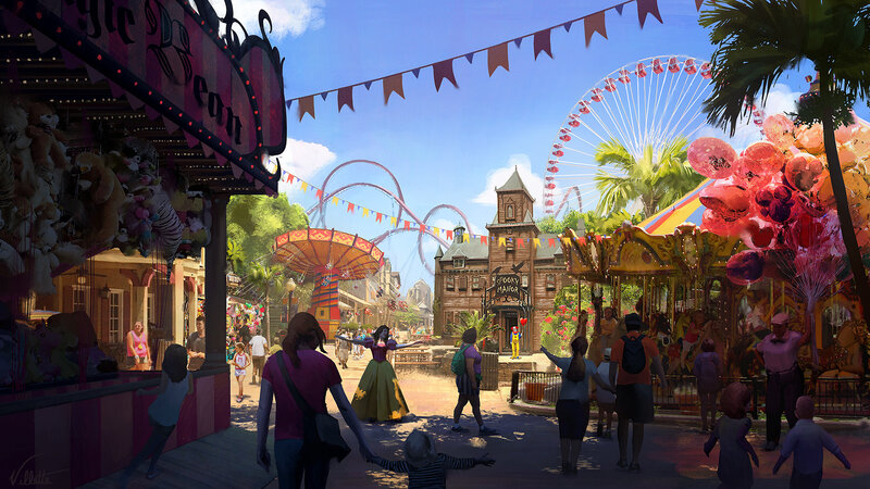 People at Amusement Park