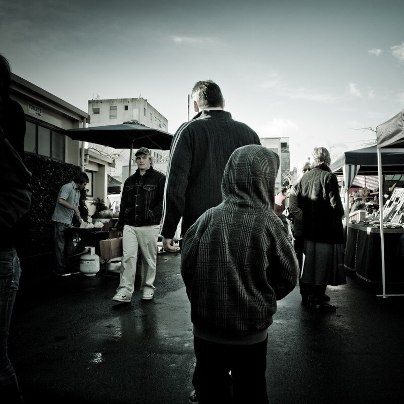People at an outdoor market