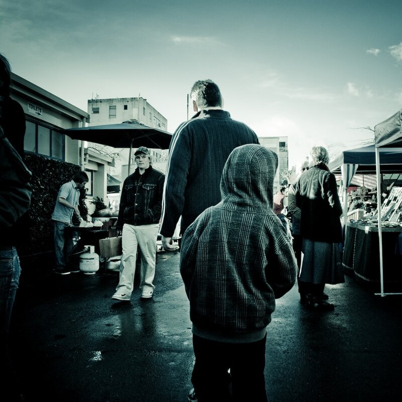 People at an outdoor market