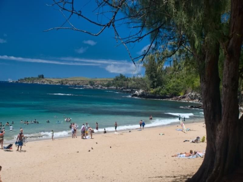 People at Beach — Blue, Relaxed