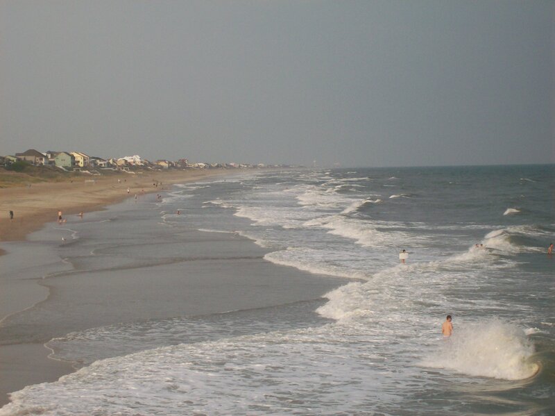 People at Beach — Gray
