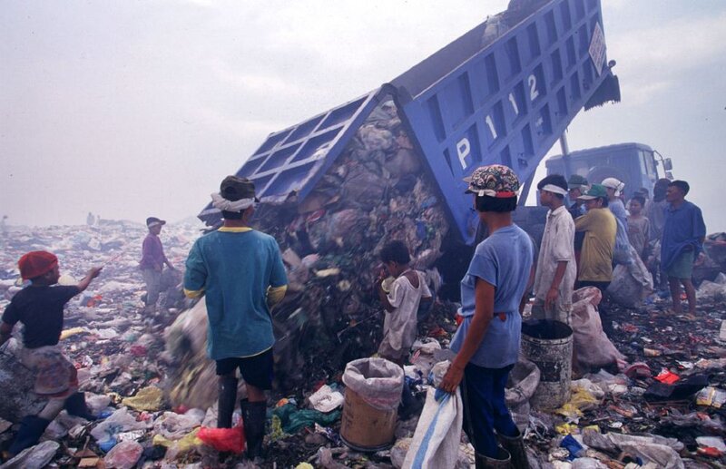 People at Landfill Site