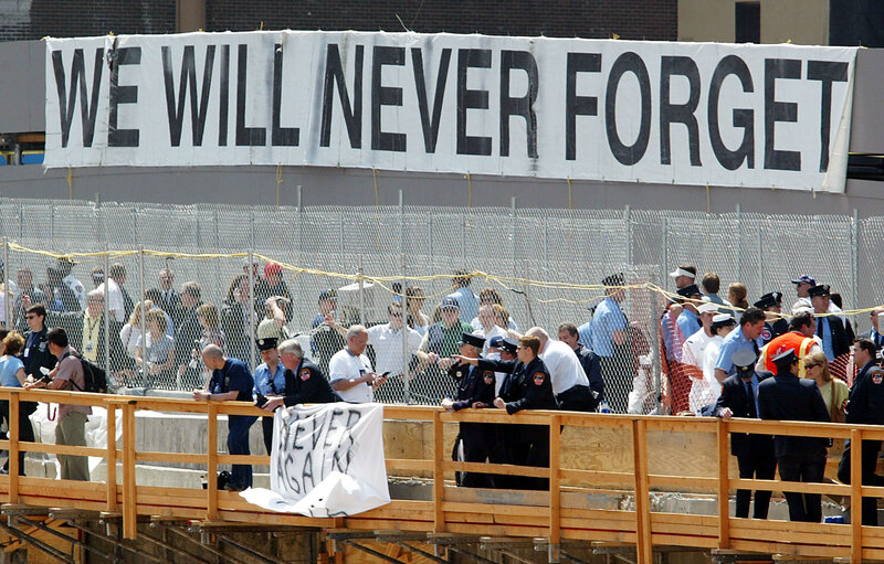 People at Memorial Site